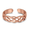 thumbnail image 2 of 3mm Celtic Design Toe Band Ring 925 Sterling Silver Thin Adjustable Stylish Rings For Women, 2 of 5