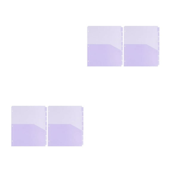 WORGEOUS 4 Sets  Binder Dividers Page Dividers A4 Binder Dividers 3-hole File Organizing Binder Inserts for Notebooks and Planners Use