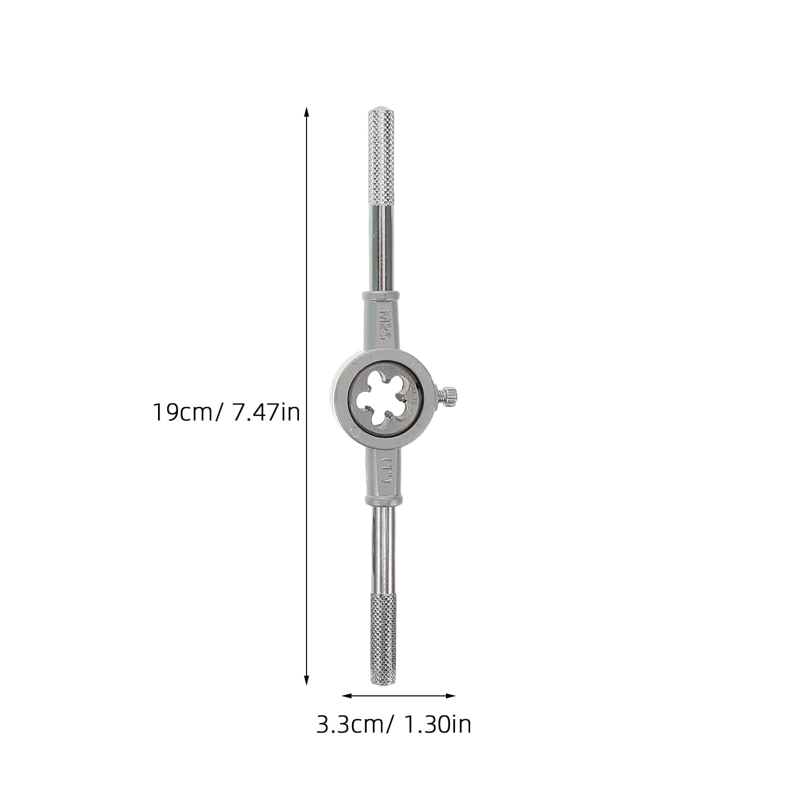WRISTBIQUE 12Pcs Ratchet T Handle Tap Wrench and Die Set Metal Threading Tool Kit for Home Use