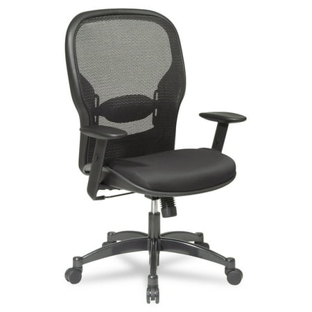 SPACE Matrex Series Professional High-Back Chair w/Mesh Fabric Seat, Black/Gunmetal