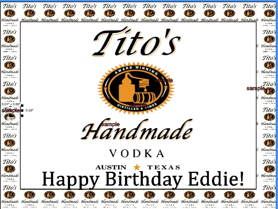 Tito's Vodka Image Edible Birthday Cake Topper - Walmart.com