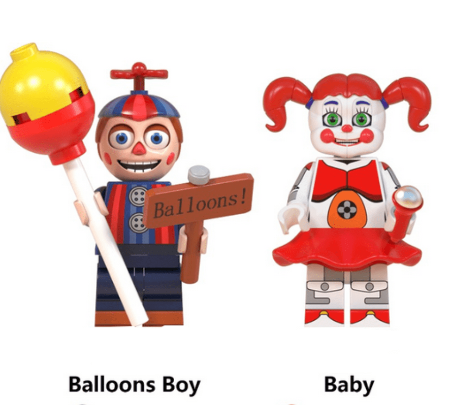 Harbrot Five Nights at Freddy's Action Figures, Halloween Series Five Nights at Freddy's Toys Children's Building Toys Sets 3D Kids Puzzles Halloween Decorations, Building Blocks for Kids Ages 4-8, C