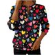 thumbnail image 5 of TaTaai Women's Valentine Heart Print Loose Round Neck Long Sleeve Sweatshirt, Valentine's Day Gift, Chic Casual Office Daily Top Gift, 5 of 5