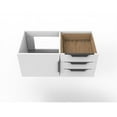 thumbnail image 2 of Castello USA Alpine 35" Wood Floating Vanity Base in White with Black Handles, 2 of 4