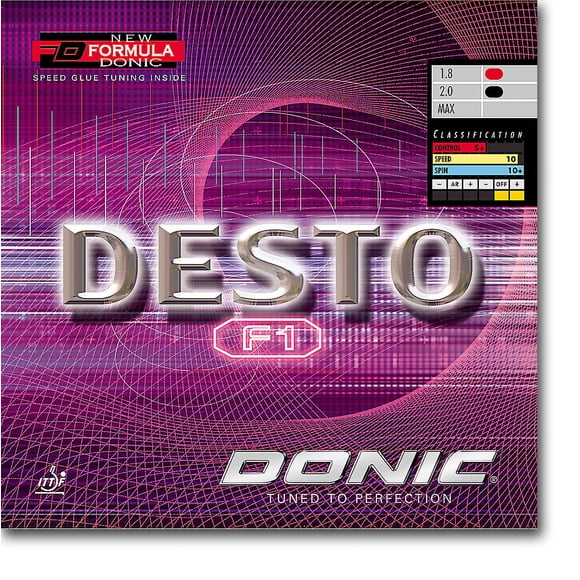 Rubber Donic Desto F1 Black 2.0mm