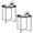 Black, variant on End Table Set of 2, Outdoor Side Table, Small Patio Table Metal Side Table, Round Folding Side Table, for Outdoor and Living Room,Green