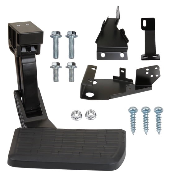 MITZONE F150 Bed Step Compatible with Ford F-150 2021 2022 2023 Excludes Dual Exhaust Folding Truck Step Retractable Bumper Tailgate Step