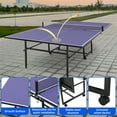 thumbnail image 6 of Garvee Portable Table Tennis Tables, 108*60" Ping Pong Folding Table Game Set with 2 Paddles & 3 Balls, Easy to Move, Blue, 6 of 8