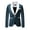 Blue, variant on Suit Jackets for Men Slim Fit Men's Tuxedo Jacket Wedding Formal Blazer Jacket One Button Lapel Suits for Prom Dinner Party