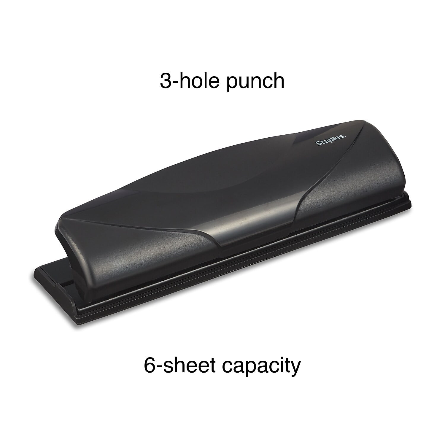 1-Hole Punch, 6 Sheet Capacity, Silver (10573-cc)