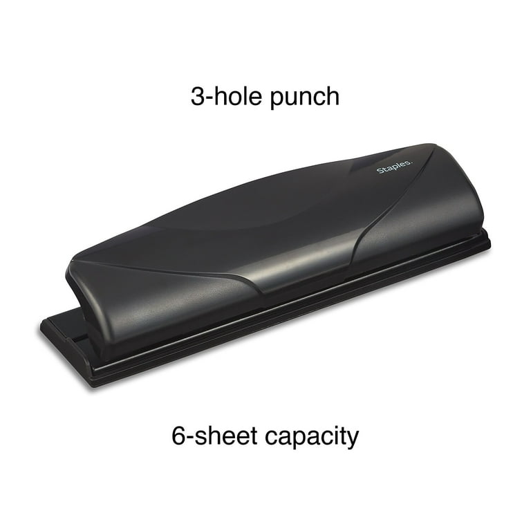 Adjustable 6 Hole Punch, Black, 8 Sheet Capacity, Mini/Pocket A3 / A4 —  Bira Craft
