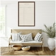 thumbnail image 2 of Kate and Laurel Framed Fabric Pinboard 26 x 38, Linen Library Card Printed Linen Classic Bulletin Board for Use as a Vision Board or Wall Organization, Florence Medium Brown Frame, 2 of 8