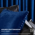 thumbnail image 4 of Deconovo Velvet Throw Pillow Covers Set of 2 Decorative Pillowcase Cushion Covers with Pom Poms for Living Room Bedroom 22 x 22 inch Navy Blue, 4 of 7