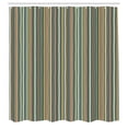 thumbnail image 2 of Ambesonne Geometric Shower Curtain, Retro Wavy Striped Lines, 69"Wx84"L, Peacock Green, 2 of 4