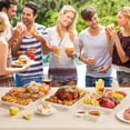 thumbnail image 4 of Bandeja para servir Lifewit de plástico, 3 unidades, blanca, para fiestas, 38 x 25 cm, 4 of 7