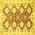thumbnail image 1 of Ahgly Company Indoor Square Oriental Yellow Traditional Area Rugs, 3' Square, 1 of 4