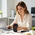 thumbnail image 5 of Smart Temperature Display Coffee Mug, 12oz Vacuum Insulated Travel Tumbler with Leak Proof Lid, Stainless Steel Thermal Cup for Hot Cold Drinks, Commute Office Outdoor, Metal, 5 of 6