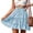 Blue plus size ruffle skirt a1, variant on Uscallm Women's Plus Size Summer Mini Ruffle Skirt Flowy Boho Beach Vacation Swing A-Line Casual Solid Dressy Shorts, Black M