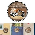 thumbnail image 4 of BKER Farmhouse Cow Decoration Front Door Sign Farmhouse Porch Decoration Christmas Welcome Print Door Decoration Christmas Home Guest Door Decoration 12 Inch, 4 of 5