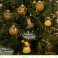 thumbnail image 4 of Esferas para árbol de navidad Artego de 8 cm de diámetro paq 9 esferas de plástico Dorado Rubi * Línea Handmade acabado crystal pintadas a mano 3 estilos, para colgar Christmas ornaments, 4 of 7