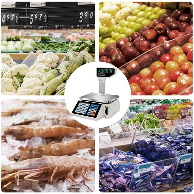 Mulaxen Label Printing Scale Food Weight Scale Label Printer