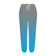 thumbnail image 3 of Womens Gradient Trousers Fashion Sports Loose Casual Wide Leg Drawstring Pocket Sweatpants Long Pants, 3 of 4