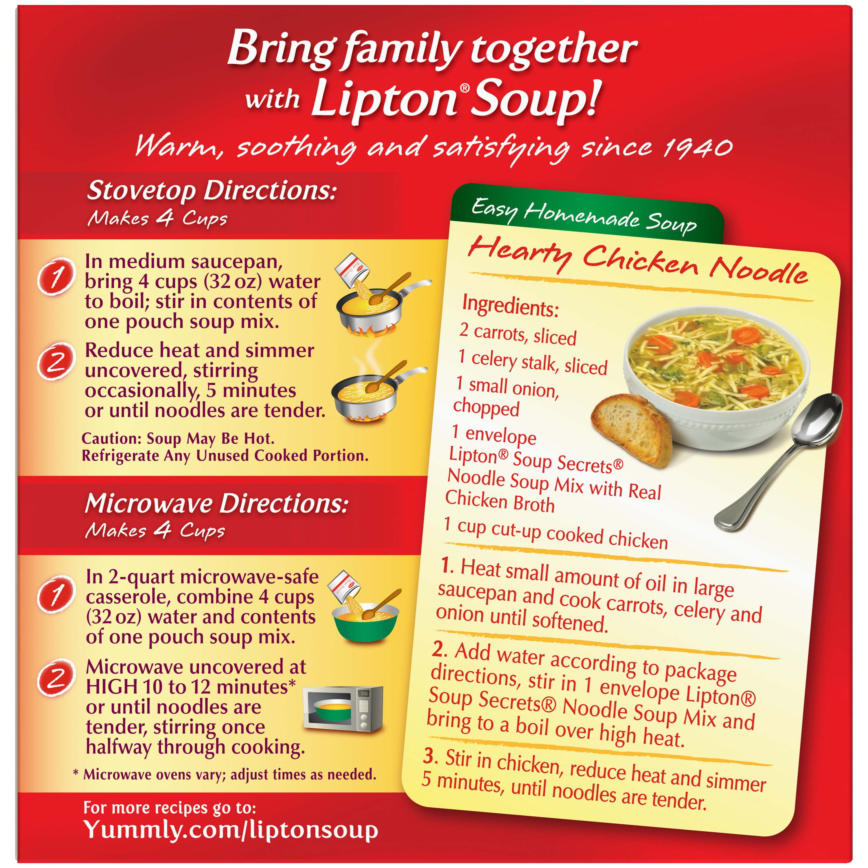 4 Pack Lipton Noodle Instant Soup Mix 4 5 Oz Walmart Com Walmart Com