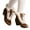 Brown, variant on Womens Moccasin Plush Snow Boots Low Heel Warm Winter Ankle Dress Boots for Women