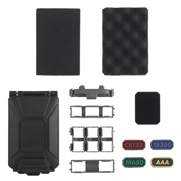 Caja Almacenamiento Batería Modular Duradera Reutilizable para CR2032/AAA/18650/18350/CR123A