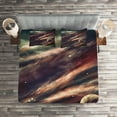 thumbnail image 2 of Ambesonne Outer Space Quilted Coverlet 3 Pcs, Nebula Planet Cloud, King Size, Dried Rose Ivory, 2 of 2