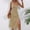 Khaki, variant on Hvot&aat Women Spaghetti Straps Vacation Dress Sexy Square Neck Slit Cami Dresses Cute Polka Dots Boho Beach Midi Sundress