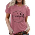 thumbnail image 3 of Trendfront Womens Letter Graphic Tops Crewneck Casual Short Sleeve Loose Fit Tee Trendy Fashion T Shirts Relaxed Pullover Daily Clothing, 3 of 5
