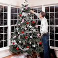 thumbnail image 3 of 12pcs/box Heart Shaped Hanging Ball Decorative Plastic Christmas Room Baubles Ball Xmas Tree Ornament JikaixSilver, 3 of 5