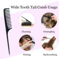 thumbnail image 6 of Boar Bristle Hair Brush and Comb Set for Women Men Kids, Best Natural Wooden Paddle Hairbrush and Small Travel Styling Brush for Wet or Dry Hair, 6 of 7