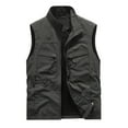 thumbnail image 2 of Krdevn Men Jacket Vest Overalls Vest Pocket Outdoor Casual Plain Slim Comfortable Jacket,Tank Tops Men,3XL, 2 of 5