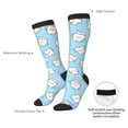 thumbnail image 6 of Fotbe Cute Teeth print Women's Men's Novelty Crew Socks Cotton Socks Knee High Socks for Walking,Running,Nurses,Pregnancy, 6 of 8
