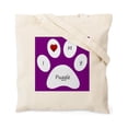 thumbnail image 2 of CafePress - Purple I Love My Puggle Tote Bag - Unisex Canvas Tote Bag, Beige, 1-Piece, 2 of 7