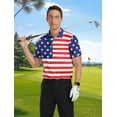 thumbnail image 4 of Iceglad Golf Shirts for Men Short Sleeve Dry Fit Print Performance Moisture Wicking Polo Shirt, 4 of 7