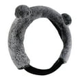 thumbnail image 1 of Funda difusa para volante de coche, protector de felpa para volante universal de 15 pulgadas gris, 1 of 9