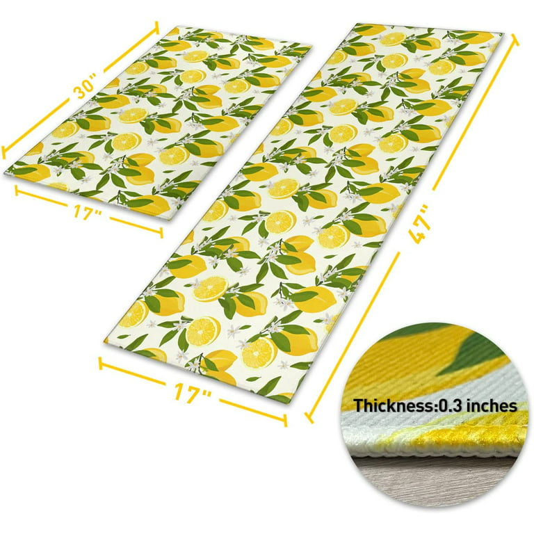 Kitchen Mat Lemon Tree Kitchen Floor Mat Cushioned Anti-Fatigue Kitche –  Discounted-Rugs