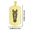 thumbnail image 2 of Stainless Steel Geometric Polygon Horse Animal Dog Tag Pendant Necklace, 2 of 3