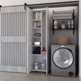 thumbnail image 4 of FM FURNITURE Aiken Broom Cabinet with Five Shelves Engineered Wood White, 4 of 6