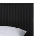 thumbnail image 4 of Baxton Studio Primrose Mid-Century Black Fluted Wood King Size Platform Bed, 4 of 6