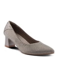 thumbnail image 3 of PATRIZIA Women's Senna Block Heel Pumps with Pointy-Toe Silhouette, Shimmering Crystals, and Comfortable Fit, 3 of 9