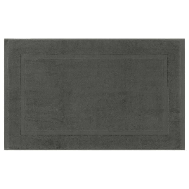REGALWOVEN Alfombra de Baño de Algodón Tejida Reversible, Alfombra Suave y Absorbente para Hotel, Spa, y Bañera, Color Gris, 20" x 32"