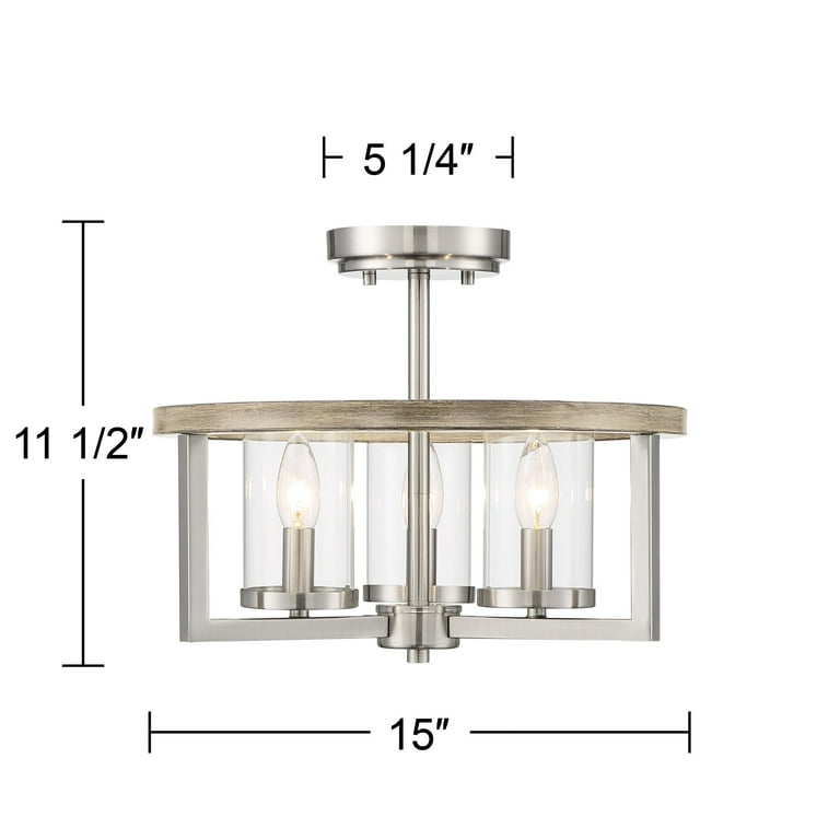 Possini Euro Design Senna Modern Industrial Ceiling Light Semi