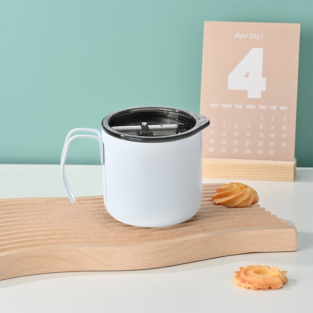 Vacemry Gobelet Isolé à Moins de 5$, Tasse à Café en Acier Inoxydable avec Poignée, Tasse à Double Paroi pour Rétention de Température, Tasse de Voyage Étanche pour les Trajets, Récipient à Boissons de Bureau