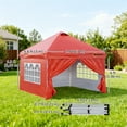 thumbnail image 3 of Outsunny 10' x 10' Pop Up Canopy Tent, Instant Sun Shelter, Red, 3 of 10