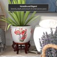 thumbnail image 3 of Red Lantern 16" Cherry Blossom Porcelain Fishbowl Planter, 3 of 6