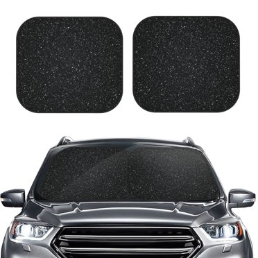 BDK Black Glitter Windshield Sun Shade – 27x57 Inches, Universal Fit, UV Protection